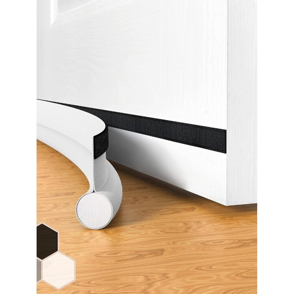 Door Draft Stopper Bottom One Sided Door Draft Blockers，37" Cutable Under Door